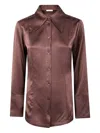 By Malene Birger Rosiannas Wide-collar Shirt In Brown