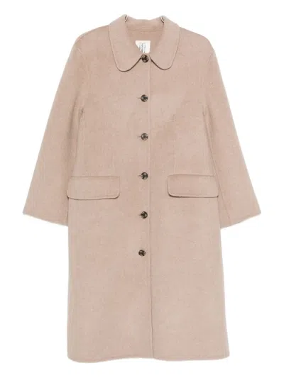 BY MALENE BIRGER ROUND-COLLAR SINGLE-BREASTED COAT
