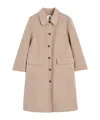 By Malene Birger Round-collar Single-breasted Coat In Pink