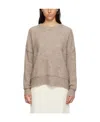 By Malene Birger Round Neck Long-sleeved Sweater In Nude