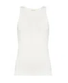 By Malene Birger Amani Ribbed Tank Top In White