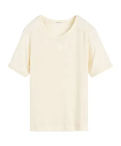 By Malene Birger Round Neck Short-sleeved T-shirt In White