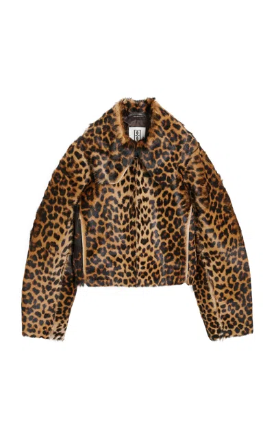 By Malene Birger Rowani Cropped Calf Fur Jacket In Animal