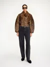 By Malene Birger Rowani Lamb Leather Jacket In Leopard