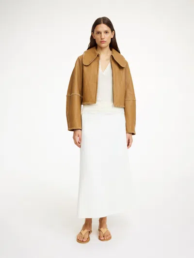 By Malene Birger Rowani Leather Jacket In Cornstalk