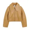 By Malene Birger Rowani Leather Jacket In Brown