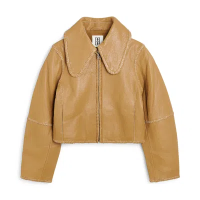 By Malene Birger Rowani Leather Jacket In Brown