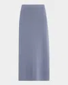 By Malene Birger Roz Straight Viscose Midi Skirt In Grisaille