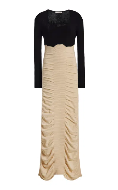 By Malene Birger Ruched Mallory Maxi Dress In Black