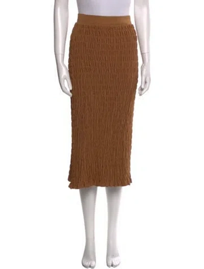 Pre-owned By Malene Birger Ruffle Embellishment Midi Length Skirt In Neutral