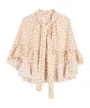 By Malene Birger Ruffled Polka-dot Jacket In Neutral