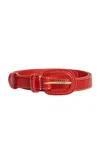 By Malene Birger Salio Leather Belt In Red