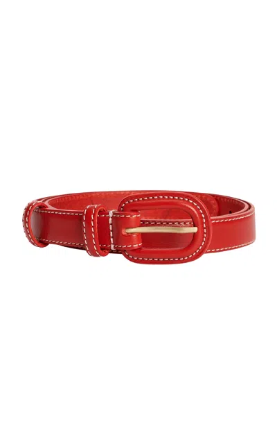 By Malene Birger Salio Leather Belt In Red
