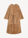 By Malene Birger Sandria Shearling Coat In Brown