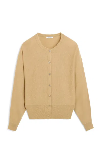 By Malene Birger Sao Knit Wool-blend Cardigan In Tan