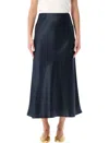 By Malene Birger Satin Midi Skirt In Blue