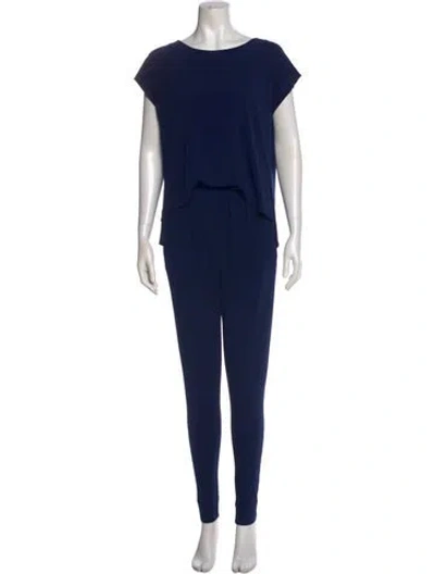 Pre-owned By Malene Birger Scoop Neck Jumpsuit In Blue