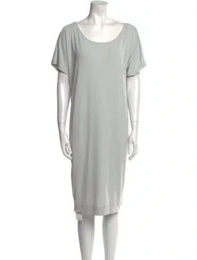 Pre-owned By Malene Birger Scoop Neck Knee-length Dress W/ Tags In Gray