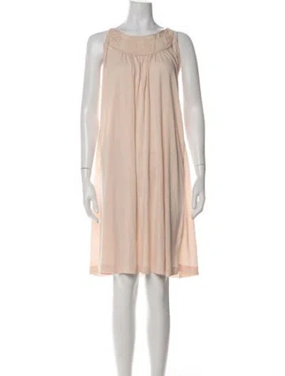Pre-owned By Malene Birger Scoop Neck Knee-length Dress W/ Tags In Pink