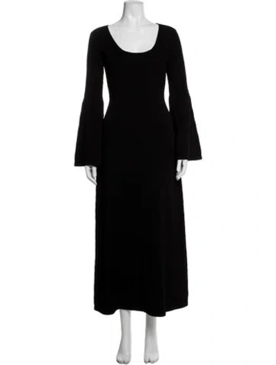Pre-owned By Malene Birger Scoop Neck Long Dress In Black