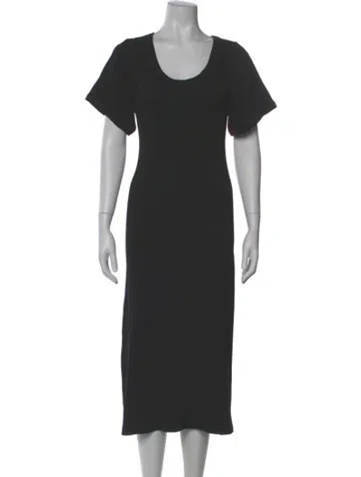 Pre-owned By Malene Birger Scoop Neck Long Dress In Blue