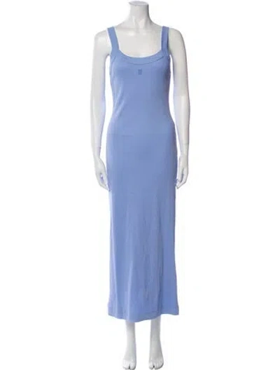 Pre-owned By Malene Birger Scoop Neck Long Dress W/ Tags In Blue