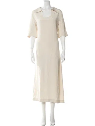 Pre-owned By Malene Birger Scoop Neck Long Dress W/ Tags In Neutral