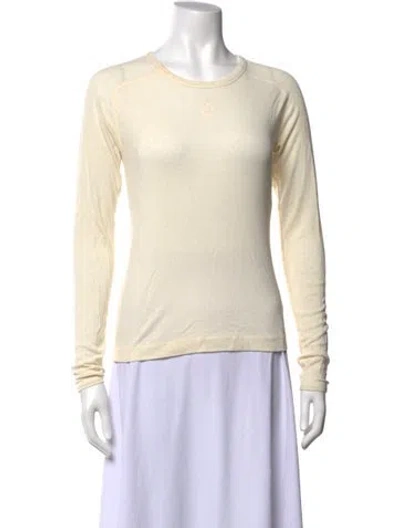 Pre-owned By Malene Birger Scoop Neck Long Sleeve Sweatshirt In Neutrals