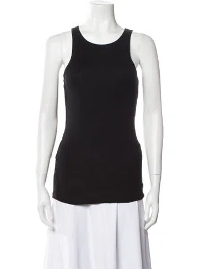 Pre-owned By Malene Birger Scoop Neck Sleeveless Top In Black