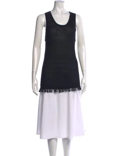 Pre-owned By Malene Birger Scoop Neck Sleeveless Top In Black