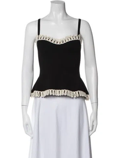 Pre-owned By Malene Birger Scoop Neck Sleeveless Top In Black