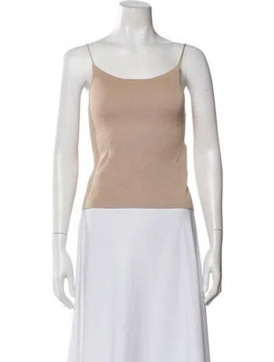 Pre-owned By Malene Birger Scoop Neck Sleeveless Top In Neutral