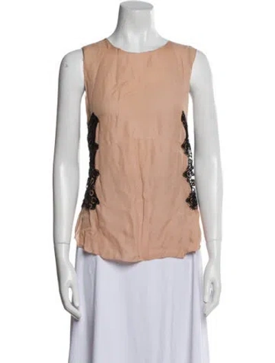 Pre-owned By Malene Birger Scoop Neck Sleeveless Top In Neutral