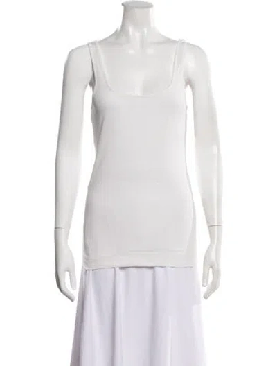 Pre-owned By Malene Birger Scoop Neck Sleeveless Top In Neutrals