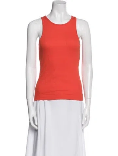 Pre-owned By Malene Birger Scoop Neck Sleeveless Top In Orange