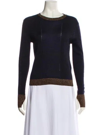 Pre-owned By Malene Birger Scoop Neck Sweater In Black