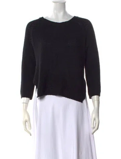 Pre-owned By Malene Birger Scoop Neck Sweater In Black