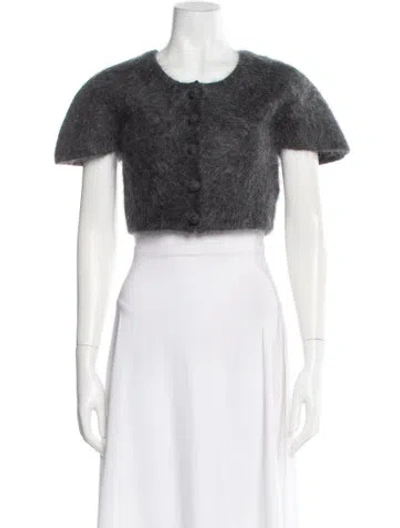 Pre-owned By Malene Birger Scoop Neck Sweater In Gray