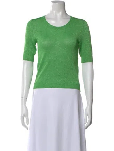 Pre-owned By Malene Birger Scoop Neck Sweater In Green