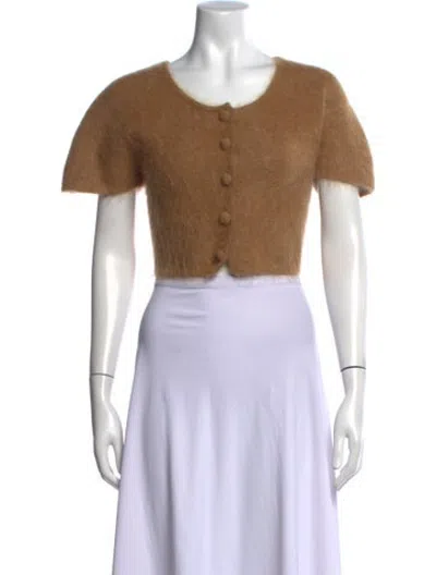 Pre-owned By Malene Birger Scoop Neck Sweater In Neutrals