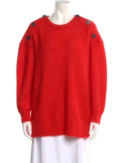 Pre-owned By Malene Birger Scoop Neck Sweater In Red