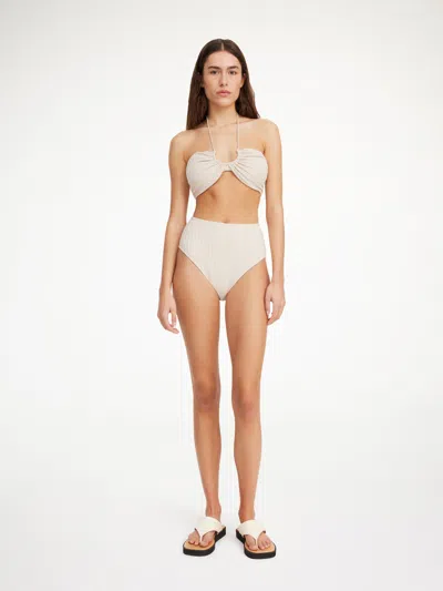By Malene Birger Seabay Bikini Top In Oyster Gray