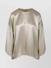 By Malene Birger Seam Detail Drop Shoulder Loose Sleeve Satin Top