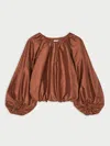 By Malene Birger Semara Silk Blouse In Brick