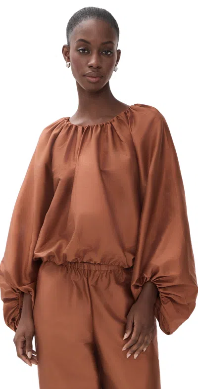 By Malene Birger Semara Silk Blouse Brick
