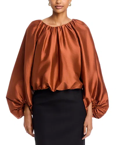 By Malene Birger Semara Silk Blouse In Brown