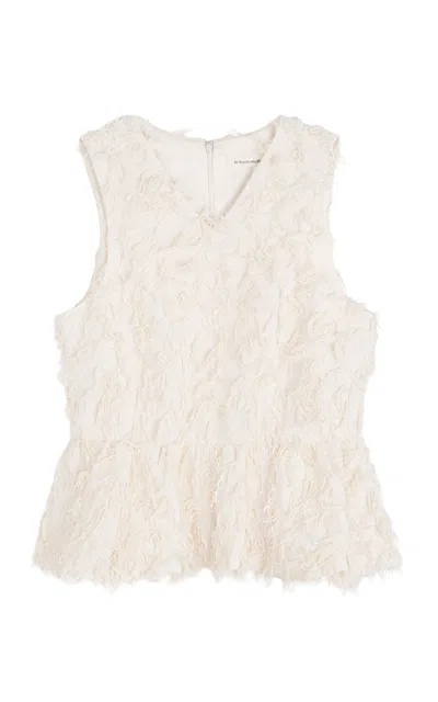 By Malene Birger Serayan Cotton-blend Top In Off-white
