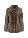 By Malene Birger Shearling Button-front Jacket In Brown