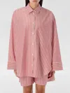 By Malene Birger Derris Organic Cotton Striped Shirt In Red