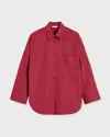 By Malene Birger Derris Organic Cotton Shirt In Burgundy